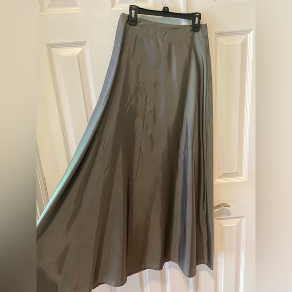 Vintage Star City Floor Length Silver Grey/Gray Maxi Skirt - Picture 2 of 7